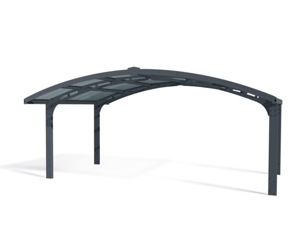 Palram – Canopia Arizona Wave Double Carport – 19′ x 16′ x 9′ – Gray/Gray