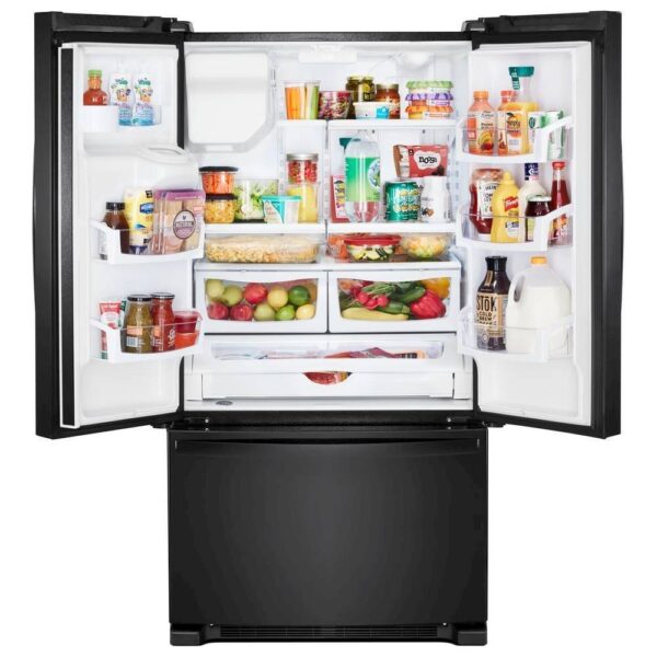 Whirlpool – 24.7 Cu. Ft. French Door Refrigerator – Black