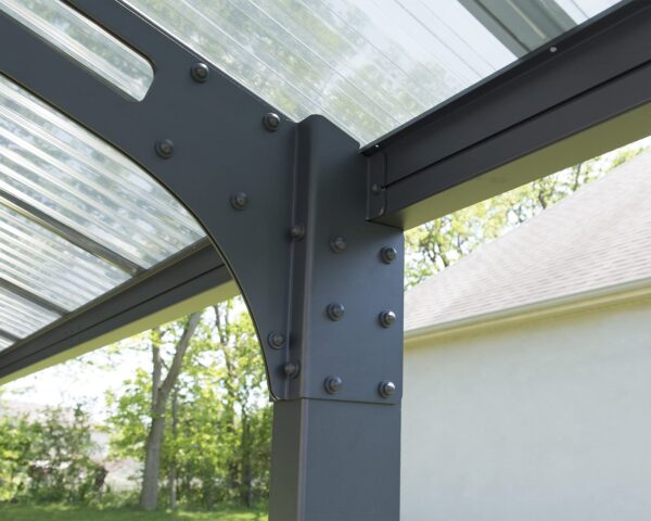 Palram – Canopia Arizona Wave Double Carport – 19′ x 16′ x 9′ – Gray/Gray