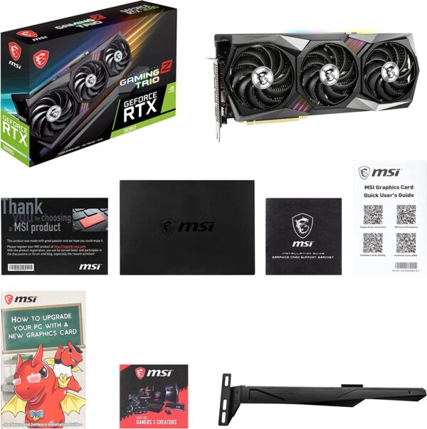 MSI NVIDIA GeForce RTX 3080 Gaming Z Trio LHR Triple Fan 12GB GDDR6X PCIe 4.0 Graphics Card
