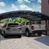 Palram – Canopia Arizona Wave Double Carport – 19′ x 16′ x 9′ – Gray/Gray