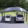 Palram – Canopia Arizona Wave Double Carport – 19′ x 16′ x 9′ – Gray/Gray