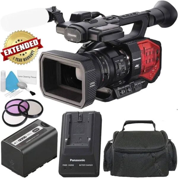 Panasonic AG-DVX200 4K Handheld Camcorder W/ Zoom Lens – Bundle