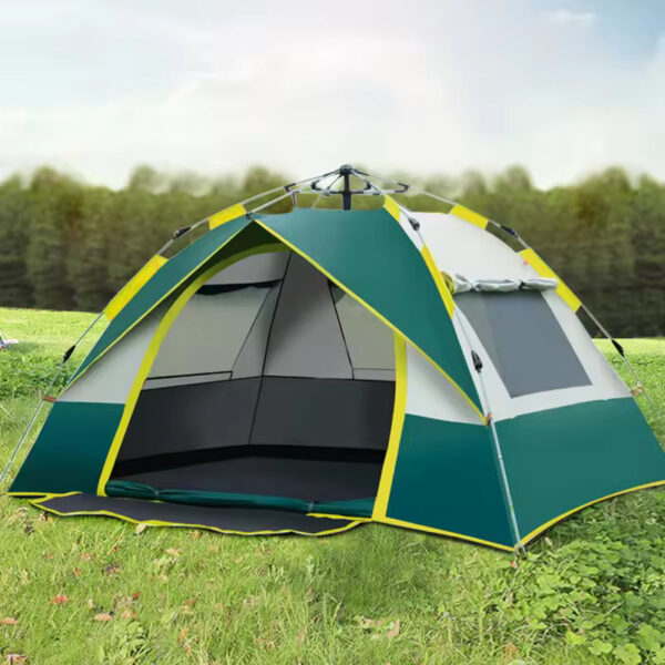Outdoor Pop-up Tent, Waterproof, Portable, Four-sided Camping Tent, Suitable for 2-4 People, Family Tent, Camping, Hiking Trips
