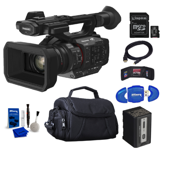 Panasonic HC-X2 4K Camcorder + 64GB Memory Card + Bag + Card Reader + More