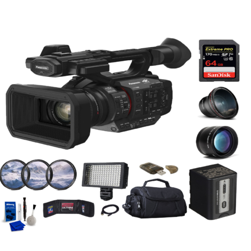 Panasonic HC-X2 4K Camcorder + 64GB Memory Card + Bag + Card Reader + More