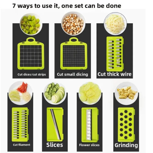 Multifunctional Vegetable Cutter Shredder Home Slicer Kitchen Grater Potato Dicing and Shredding Tool