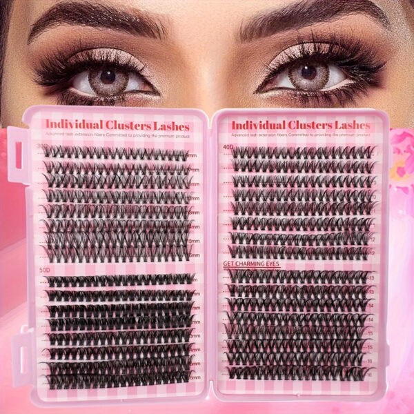640 eyelash extensions - D-roll, 9-18mm, 30D-80D thickness, perfect for cat eyes, baby eyes, and natural styles