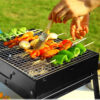 Portable Foldable Charcoal Grill Mini Tabletop Stainless Steel Barbecue Grill for Backyard Camping Picnics