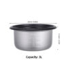 Rice Cooker Liner Nonstick Inner Pot Stainless Household Replacement Parts Slow Spares Bowl Intelligent