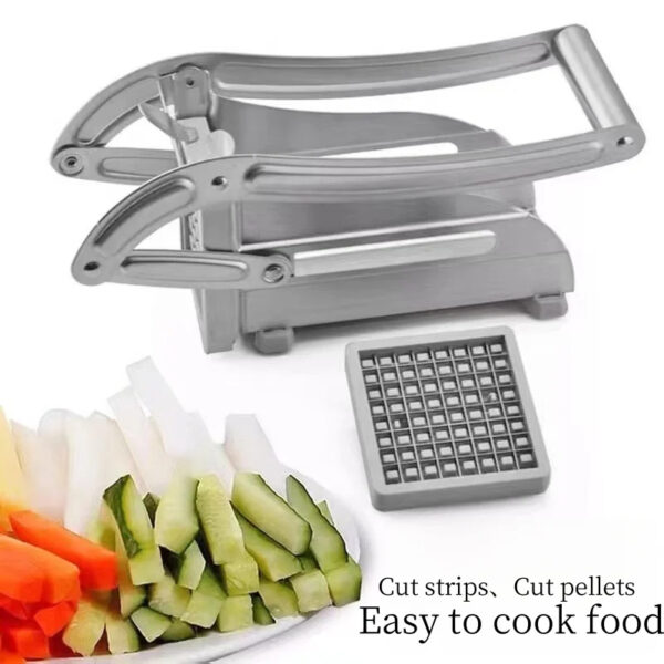 Multifunction Potato Cutter Stainless Steel Cut Manual Vegetable Cutter Tool Fast Cutting With 2 Blades Manual Fries Machine
