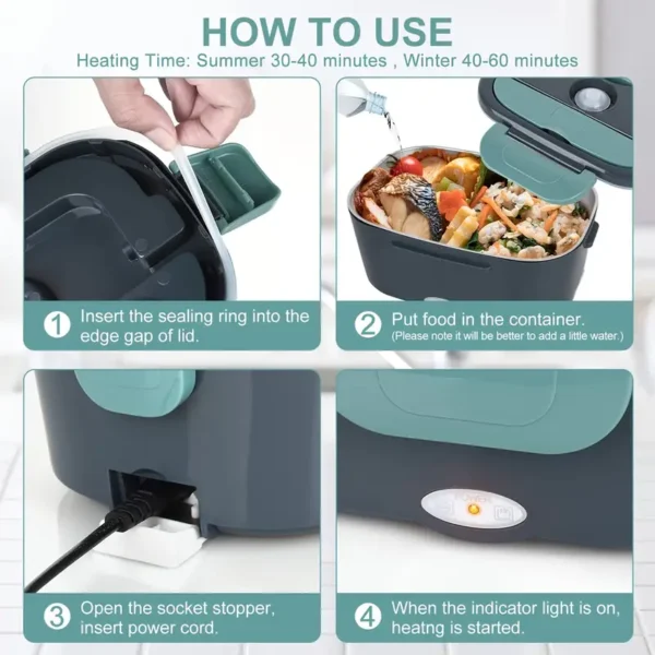 2-In-1 Electric Heating Lunch Box Car