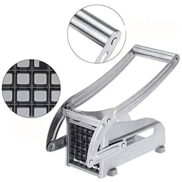 Multifunction Potato Cutter Stainless Steel Cut Manual Vegetable Cutter Tool Fast Cutting With 2 Blades Manual Fries Machine