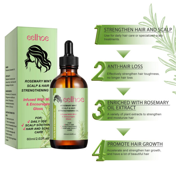 EELHOE Rosemary Oil Hair Growth Treatment for Damaged Hair Strengthening Woman Hair Care Products Organic Rosemary Essential Oil