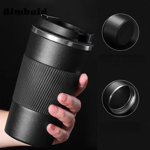 Stainless Steel Thermal Coffee Cup – 380ml / 510ml Insulated Travel Mug for Car & Office
