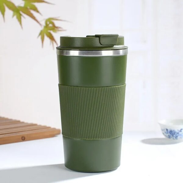 Stainless Steel Thermal Coffee Cup – 380ml / 510ml Insulated Travel Mug for Car & Office