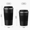 Stainless Steel Thermal Coffee Cup – 380ml / 510ml Insulated Travel Mug for Car & Office
