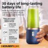 Portable Juicer Blender 400ml Electric Fruit Juicer USB Charging Lemon Orange Fruit Juicing Cup Smoothie Blender Machine 2cups
