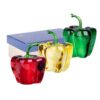 Color Crystal Chili Figurine Collectible Paperweight Glass Pepper Vegetable Ornament Table Office Home Decor Gift