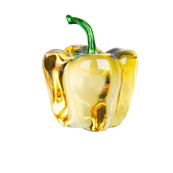 Color Crystal Chili Figurine Collectible Paperweight Glass Pepper Vegetable Ornament Table Office Home Decor Gift