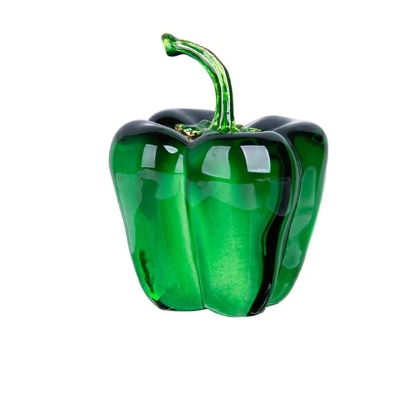 Color Crystal Chili Figurine Collectible Paperweight Glass Pepper Vegetable Ornament Table Office Home Decor Gift